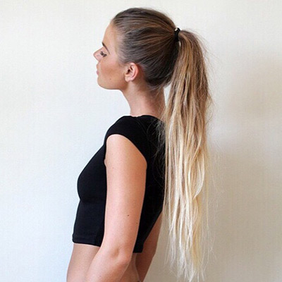 รูปทรงผมมัดรวบสูง