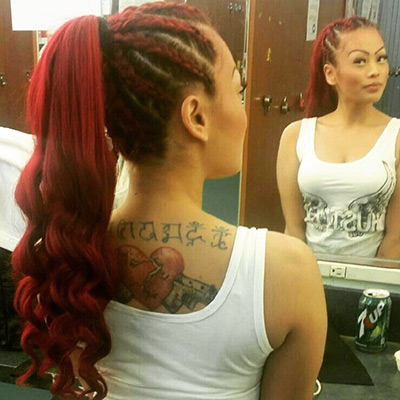 รูปทรงผมมัดรวบสูง