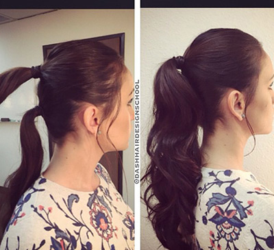 รูปทรงผมมัดรวบสูง