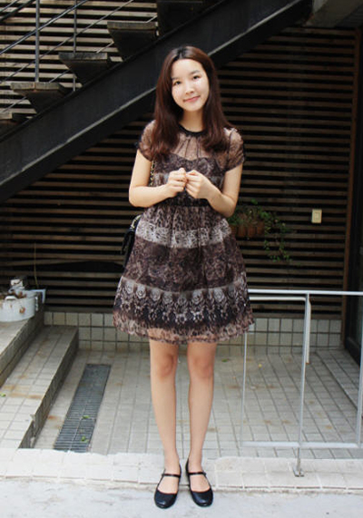 ชุดเดรสพิมพ์ลาย