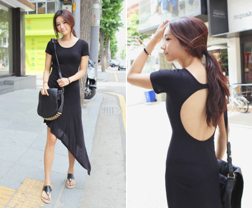 ชุดเดรสโชว์หลัง