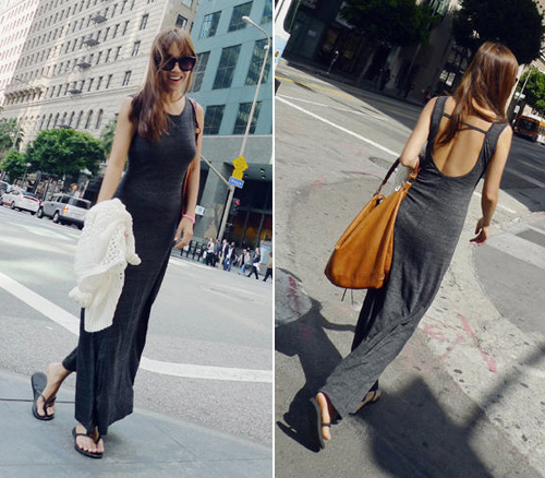 ชุดเดรสโชว์หลัง