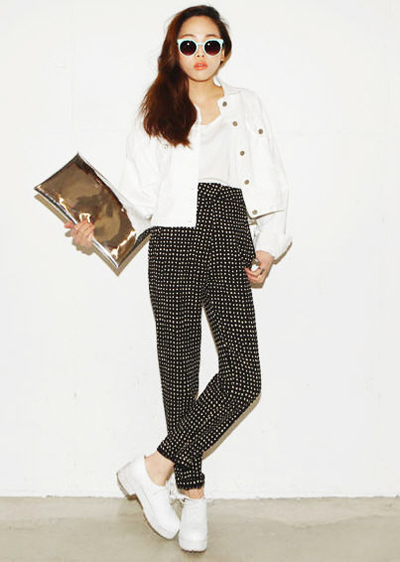 กางเกงเอวสูง