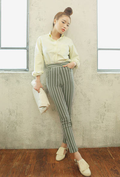 กางเกงเอวสูง