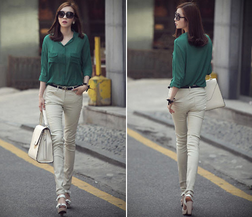 ชุดทำงานแบบกางเกง