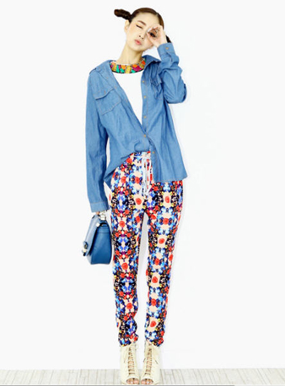 กางเกงเอวสูง