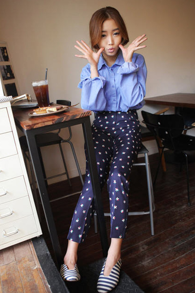 กางเกงเอวสูง