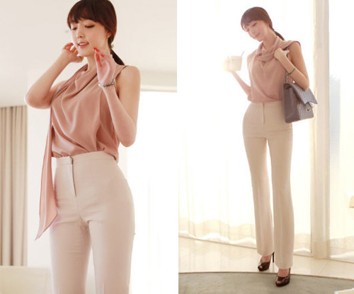 ชุดทำงานแบบกางเกง