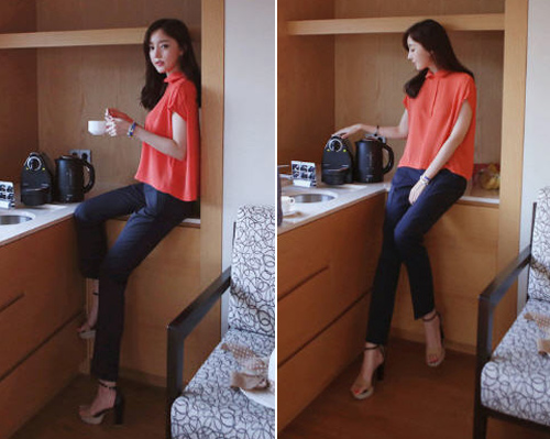 ชุดทำงานแบบกางเกง