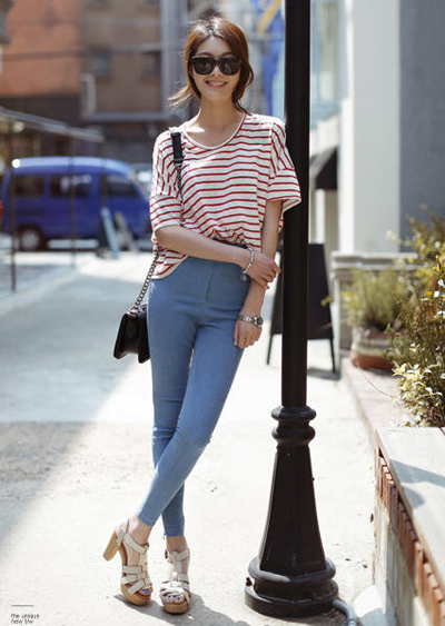 กางเกงเอวสูง