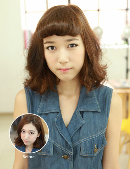 ผมหน้าม้าม้วน