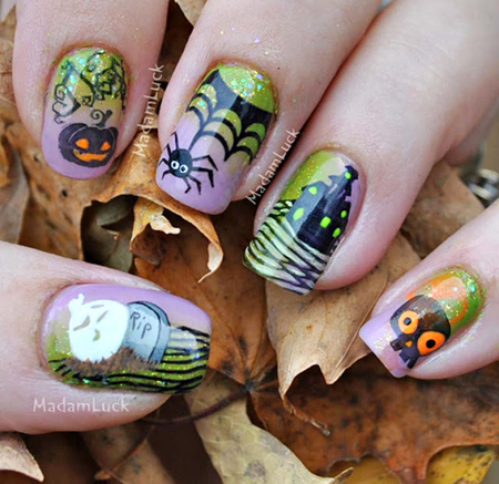 ลายเพ้นท์เล็บฮัลโลวีน