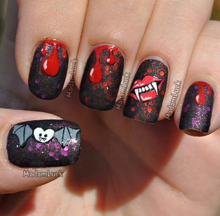 ลายเพ้นท์เล็บฮัลโลวีน