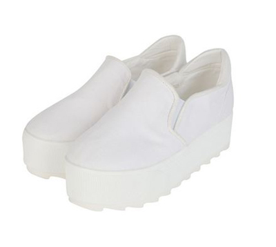 รองเท้าผ้าใบผู้หญิงสีขาว