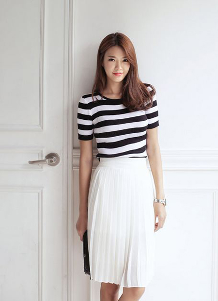 แฟชั่นเสื้อลายขวางสวยๆ