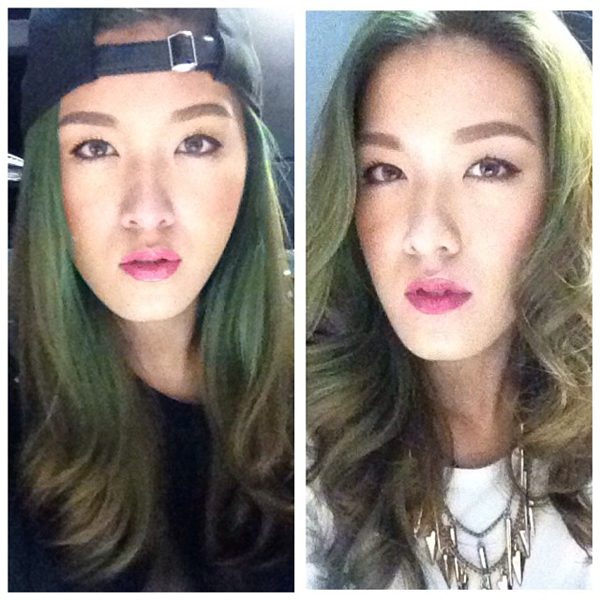 สีผม บลอนด์เขียว 