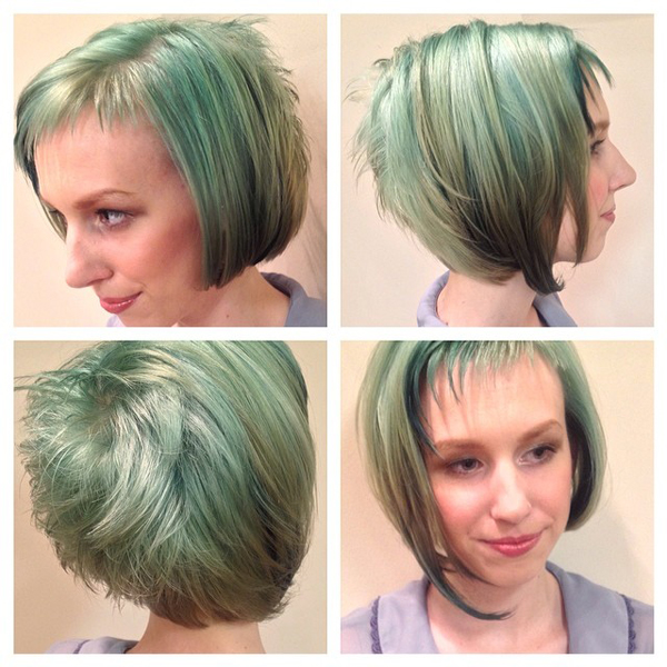 สีผม บลอนด์เขียว 