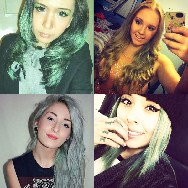 สีผม บลอนด์เขียว 