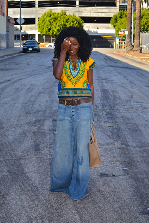 กระโปรงยีนส์ยาว 