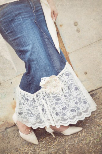 กระโปรงยีนส์ยาว 