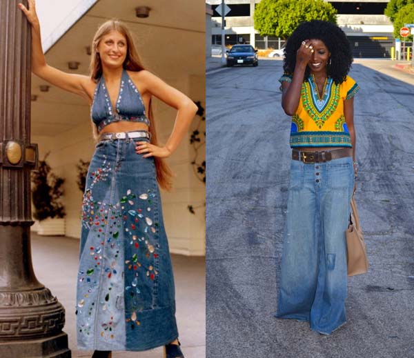 กระโปรงยีนส์ยาว 