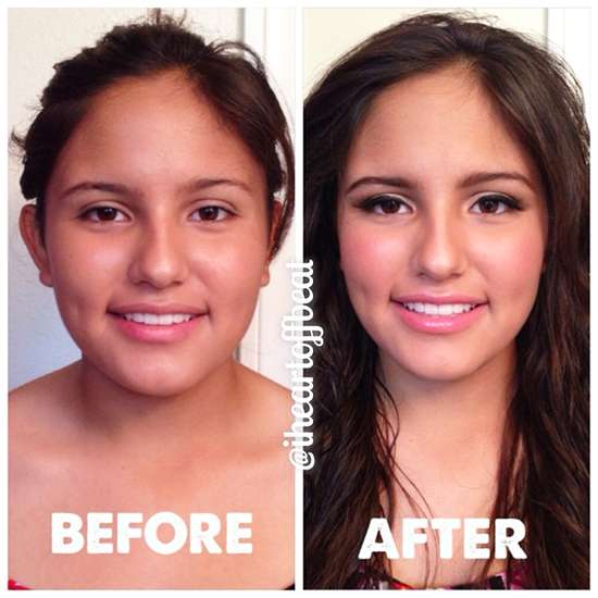 วัยรุ่นฝรั่งแต่งหน้า