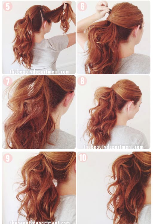 ทำผมหางม้าม้วนลอน