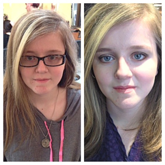 วัยรุ่นฝรั่งแต่งหน้า