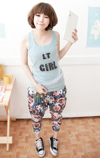 กางเกงผ้าพริ้ว 