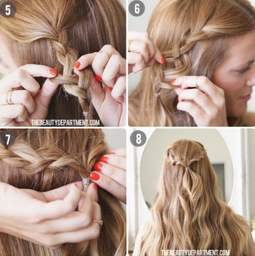 เปียผมผสมดอกกุหลาบ