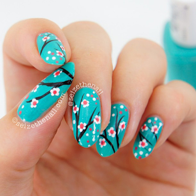 ลายเพ้นท์เล็บหน้าร้อน 