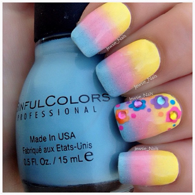 ลายเพ้นท์เล็บหน้าร้อน 