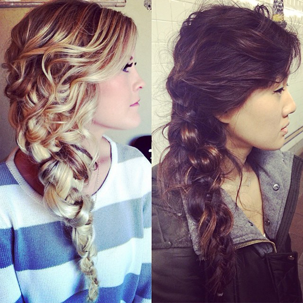 ทรงผมเปียเซอร์ๆ