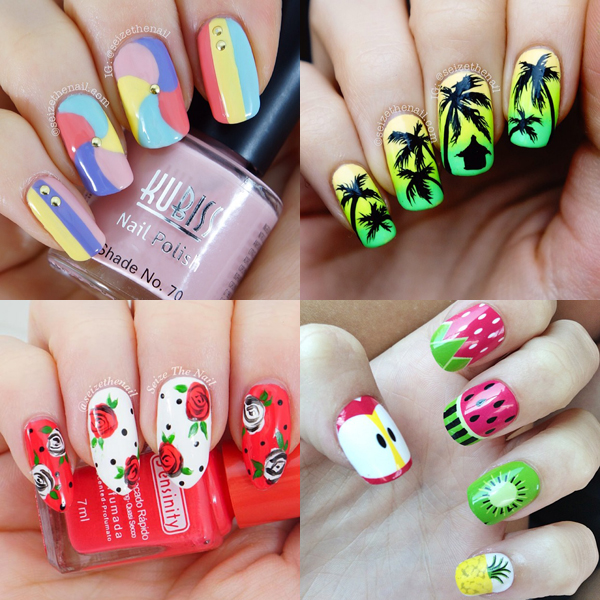 ลายเพ้นท์เล็บหน้าร้อน