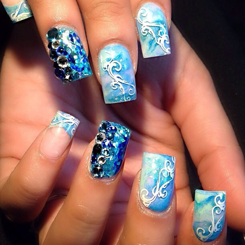 ลายเพ้นท์เล็บหน้าร้อน 