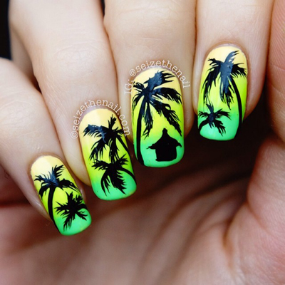 ลายเพ้นท์เล็บหน้าร้อน 