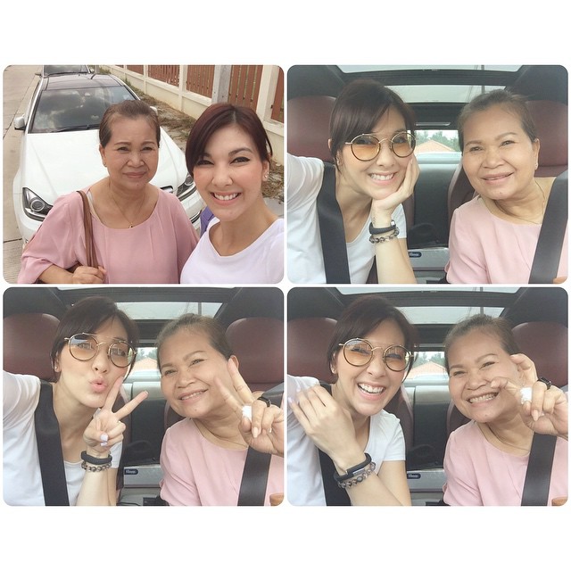 ภาพครอบครัว โบว์ เบญจวรรณ ฉลองสงกรานต์แฮปปี้พร้อมหน้า