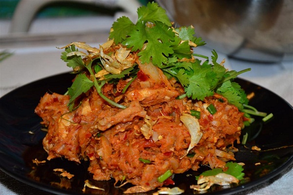 ตำขนุนกับหมูสามชั้นคั่วเค็ม อาหารพื้นบ้านล้านนารสเด็ด