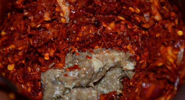 ตำขนุนกับหมูสามชั้นคั่วเค็ม อาหารพื้นบ้านล้านนารสเด็ด