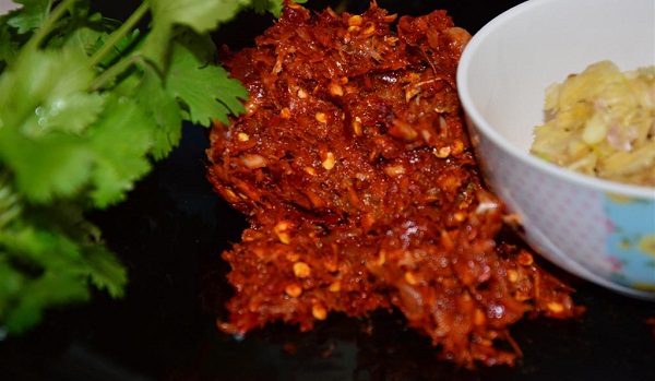 ตำขนุนกับหมูสามชั้นคั่วเค็ม อาหารพื้นบ้านล้านนารสเด็ด