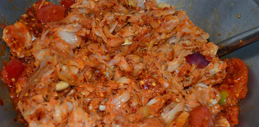 ตำขนุนกับหมูสามชั้นคั่วเค็ม อาหารพื้นบ้านล้านนารสเด็ด