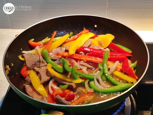 ตับผัดพริกหวาน