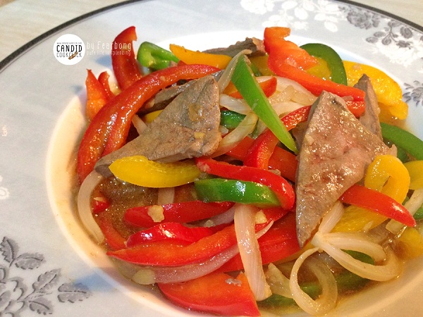 ตับผัดพริกหวาน