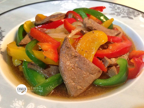ตับผัดพริกหวาน