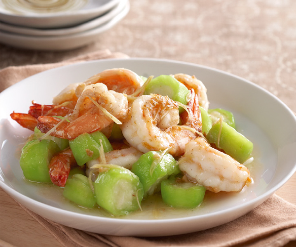 ผัดบวบกุ้ง จานอร่อยแคลอรี่ต่ำหม่ำแล้วไม่อ้วน ผัดบวบกุ้ง จานอร่อยแคลอรี่ต่ำหม่ำแล้วไม่อ้วน