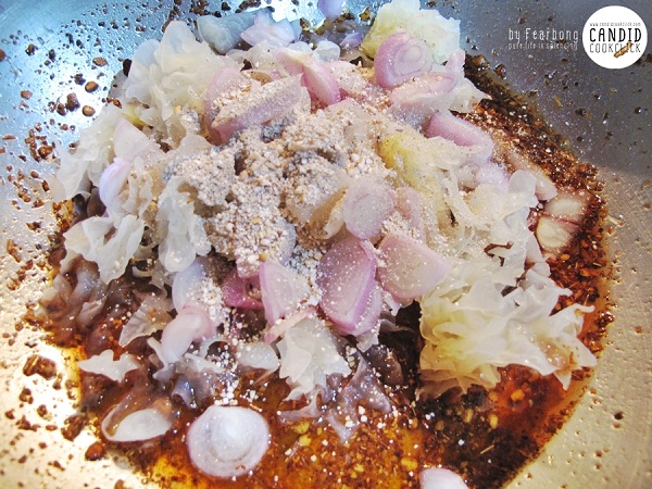 ลาบปลาทับทิมทอด