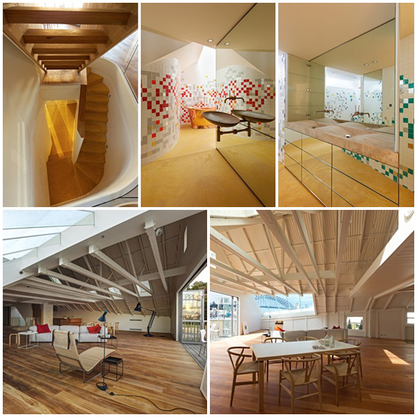 แบบบ้านริมน้ำ ดีไซน์ร่วมสมัยจากโครงไม้เก่า