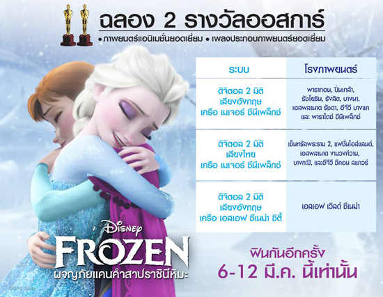 ฉายใหม่ ! 12 Years a Slave, Gravity, Frozen