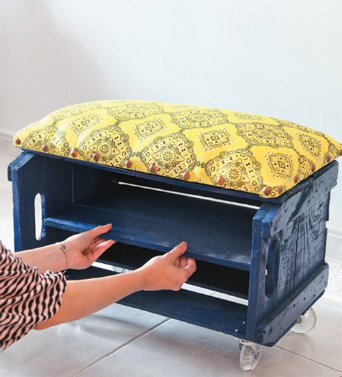 D.I.Y. ที่วางรองเท้าสุดเก๋แนววินเทจ จากลังไม้เก่า