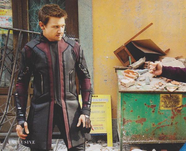 เผยชุดใหม่ฮอว์คอาย ใน The Avenger 2 เล็งร่วมแสดง Captain America 3
